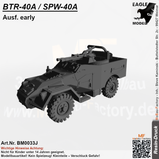 BTR-40A / SPW-40A ​​​​​​​Ausf. early