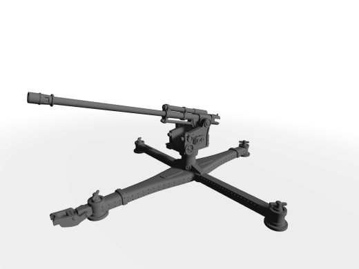 Bofors 80mm 29/38M Flak Schwere Flugabwehrkanone in 3 Stellungen
