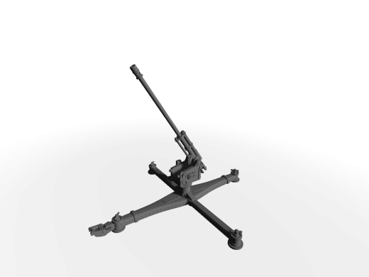 Bofors 80mm 29/38M Flak Schwere Flugabwehrkanone in 3 Stellungen
