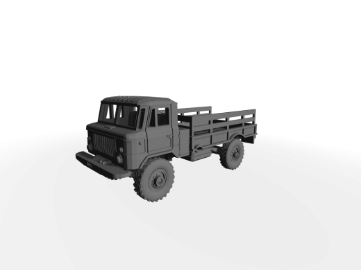 GAZ-66 mit Ersatzrad Pritsche