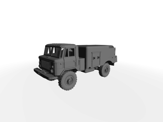 GAZ-66 TDA-M mit Ersatzrad Rauchmaschine