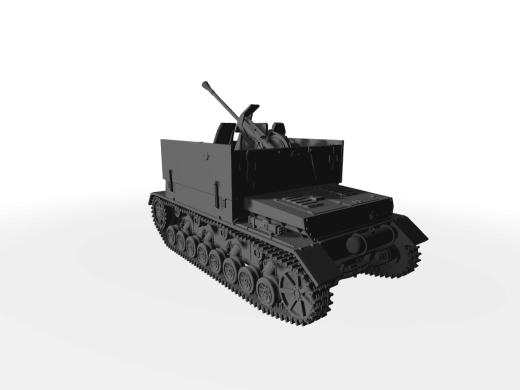 Sd. Kfz. 163/3 Flakpanzer IV - Möbelwagen mit 37mm FlaK 43 hochgeklappte Seitenwände