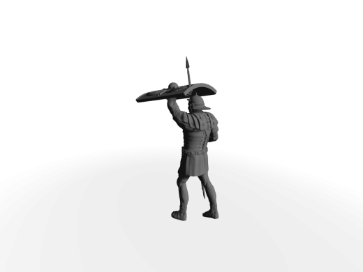 Römischer Legionär V mit Speer für Schildkröten-Formation