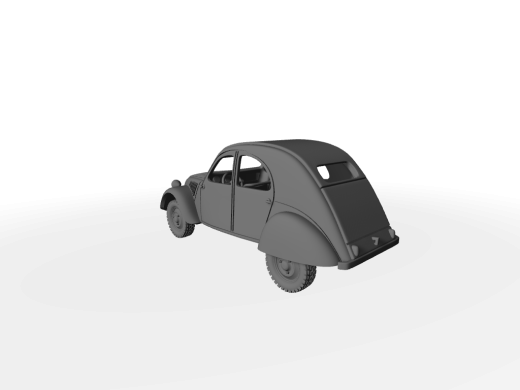 Citroen 2CV ​​​​​​​Verdeck geschlossen