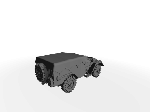 BTR-40 / SPW-40 Ausf. early Verdeck geschlossen - Ersatzrad