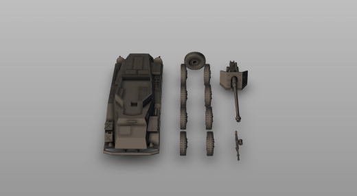 Sd. Kfz. 234/4 Gerät 96 ​​​​​​​Pakwagen schwerer Radpanzer mit aufgesetzter PaK 40