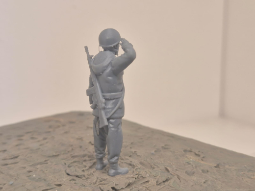 BW Soldaten "Boris" Stahlhelm, G3, "Gruß" Wachsoldat - Winter