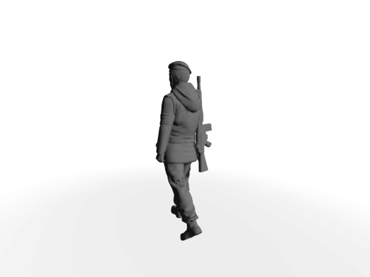 BW Soldaten "Lorenz" Stahlhelm, G3, "laufend" Wachsoldat - Winter