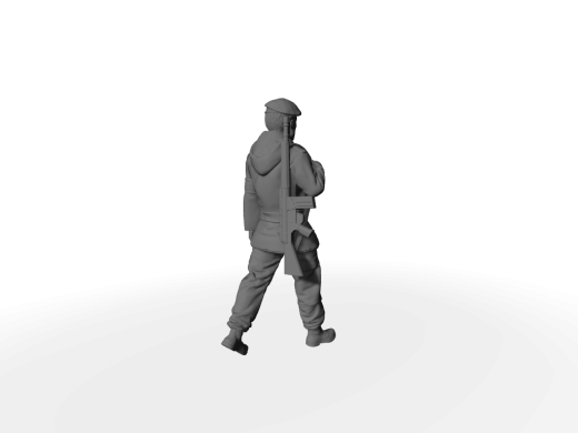 BW Soldaten "Lorenz" Stahlhelm, G3, "laufend" Wachsoldat - Winter