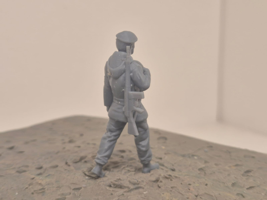 BW Soldaten "Lorenz" Stahlhelm, G3, "laufend" Wachsoldat - Winter