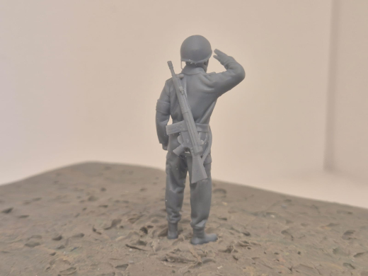 BW Soldaten "Hendrick" Stahlhelm, G3, "Gruß" Wachsoldat - Sommer