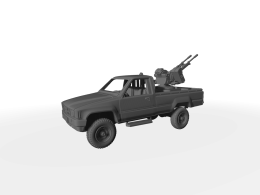 Toyota Hilux Mk.4 ​​​​​​​mit ZU-23-2 Flak