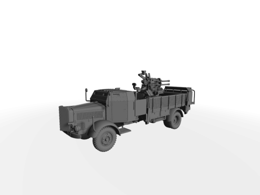 Mercedes L4500A 4.5t als Flakwagen für 2cm Flakvierling 38 Transport-Modus