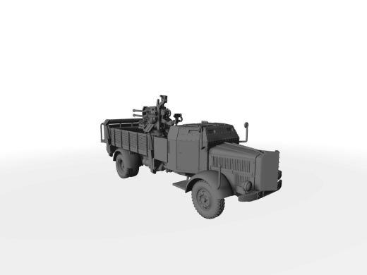 Mercedes L4500A 4.5t als Flakwagen für 2cm Flakvierling 38 Transport-Modus