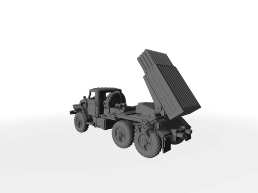 BM-21 Grad 122mm MLRS - Wurfanlage oben