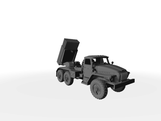 BM-21 Grad 122mm MLRS - Wurfanlage oben