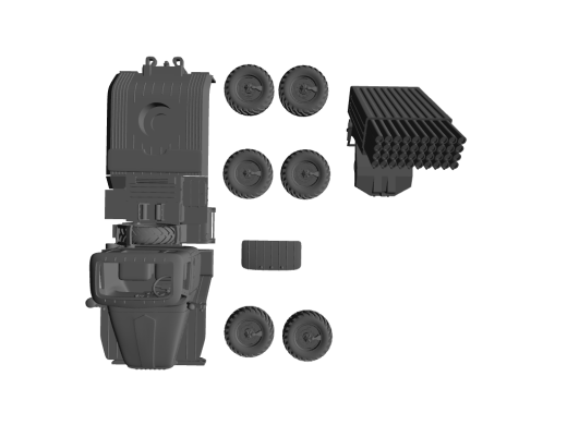 BM-21 Grad 122mm MLRS - Wurfanlage oben