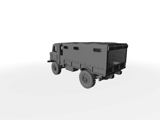 GAZ-66 mit Ersatzrad ​​​​​​​Pritsche mit Planen-Aufbau