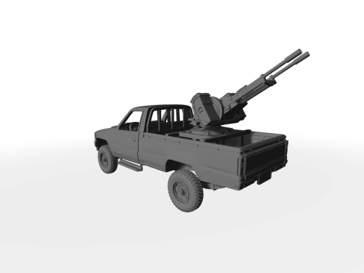 Toyota Hilux Mk.4 ​​​​​​​mit ZU-23-2 Flak