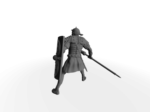 Römischer Legionär XIII schwer bewaffneter Infanterist mit Speer und Schild