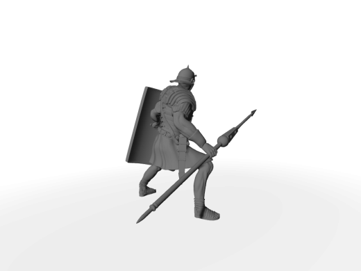 Römischer Legionär XIII schwer bewaffneter Infanterist mit Speer und Schild