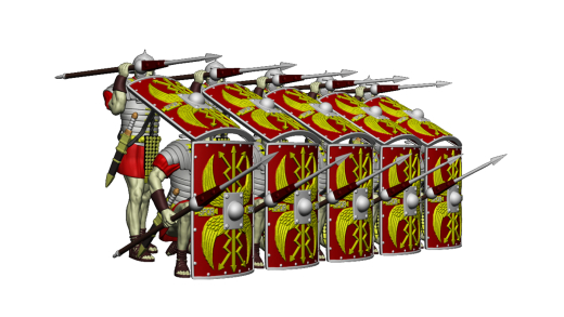 Legionär 02 mit Schild und Speer für Phalanx-Formation