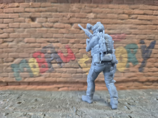 moderne Spezialkräfte Cybersoldat mit FN-SCAR 02