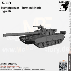 T-80B Kampfpanzer Turm mit Korb Type 07
