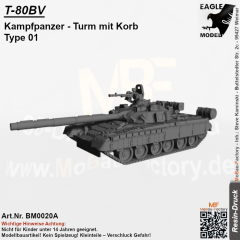 T-80BV Kampfpanzer Turm mit Korb Type 01