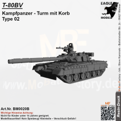T-80BV Kampfpanzer Turm mit Korb Type 02