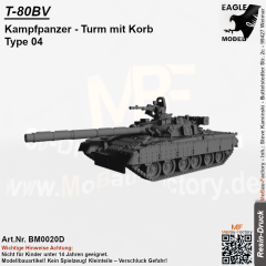 T-80BV Kampfpanzer Turm mit Korb Type 04