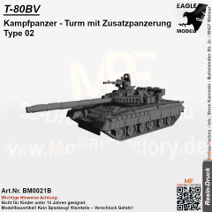 T-80BV Kampfpanzer Turm mit Zusatzpanzerung Type 02