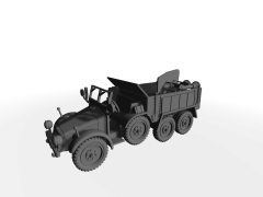 44M Buzoganyveto auf Krupp Protze ​​​​​​​Improvisierte Panzerabwehr-Raketenlafette