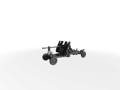 Bofors 40mm Flak wz.36 Leichte Automatische Flugabwehrkanone Transport-Modus
