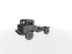 GAZ-66 mit Ersatzrad ohne Aufbau