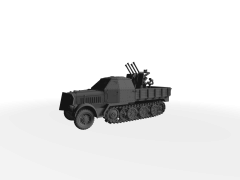Sd. Kfz. 7/1 mit 2cm Flakvierling 18 mittlerer gepanzerter Zugkraftwagen 8t