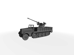 Sd. Kfz. 7/2 mit 3,7cm FlaK 37 mittlere Flak-Selbstfahrlafette