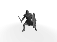 Römischer Legionär XIV schwer bewaffneter Infanterist mit Schwert und Schild