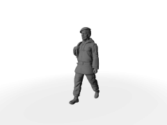 BW Soldaten "Lorenz" Stahlhelm, G3, "laufend" Wachsoldat - Winter