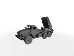 BM-21 Grad 122mm MLRS - Wurfanlage oben