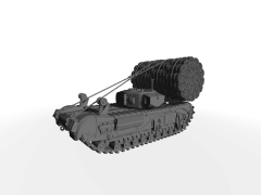 Churchill Mk. IV Fascine gepanzertes Pionierfahrzeug ​​​​​​​mit Holzstämmen