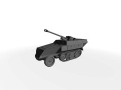 Sd. Kfz. 250 Feldumbau Turmloser Aufbau mit 5cm PaK 38 ​​​​​​​behelfsmäßiger Panzerjäger