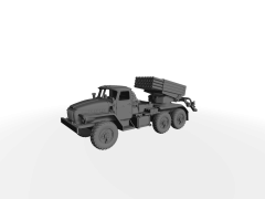 BM-21 Grad 122mm MLRS ​​​​​​​Wurfanlage unten