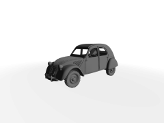 Citroen 2CV ​​​​​​​Verdeck geschlossen