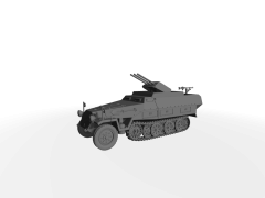Sd.Kfz. 251/21 Ausf. D Fliegerabwehr Schützenpanzerwagen (Drilling)