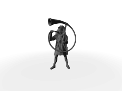 Römischer Cornicen III Militärmusiker und Signalgeber mit ein halbkreisförmigen Horn