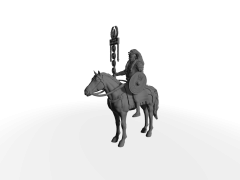 Römische berittene Einheit 11 träger des Signums seiner Zenturie berittener Signifer