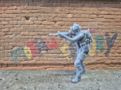 moderne Spezialkräfte Cybersoldat mit FN-SCAR 04