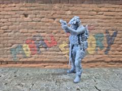 moderne Spezialkräfte Cybersoldat mit Pistole 14